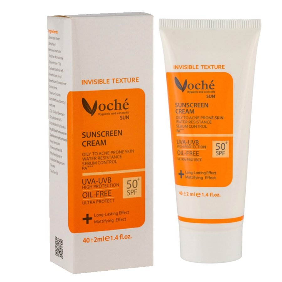 کرم ضد آفتاب پوست چرب بی رنگ SPF50