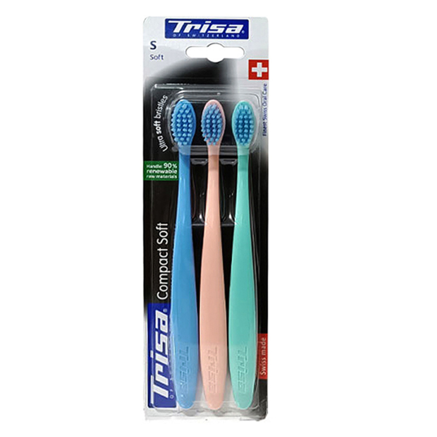 مسواک کامپکت نرم 3 عددی
