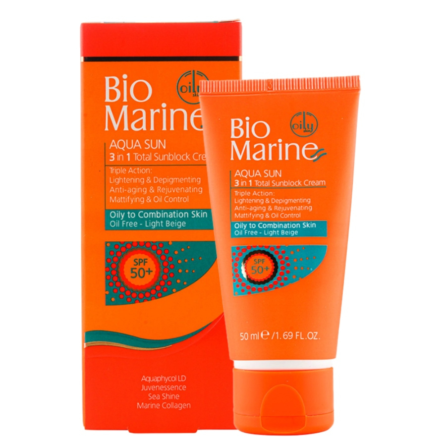 کرم ضد آفتاب رنگی 3 در 1 پوست چرب SPF50